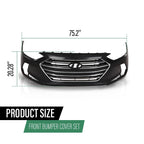 Front Bumper Cover for Hyundai Elantra Sedan (2017–2018)