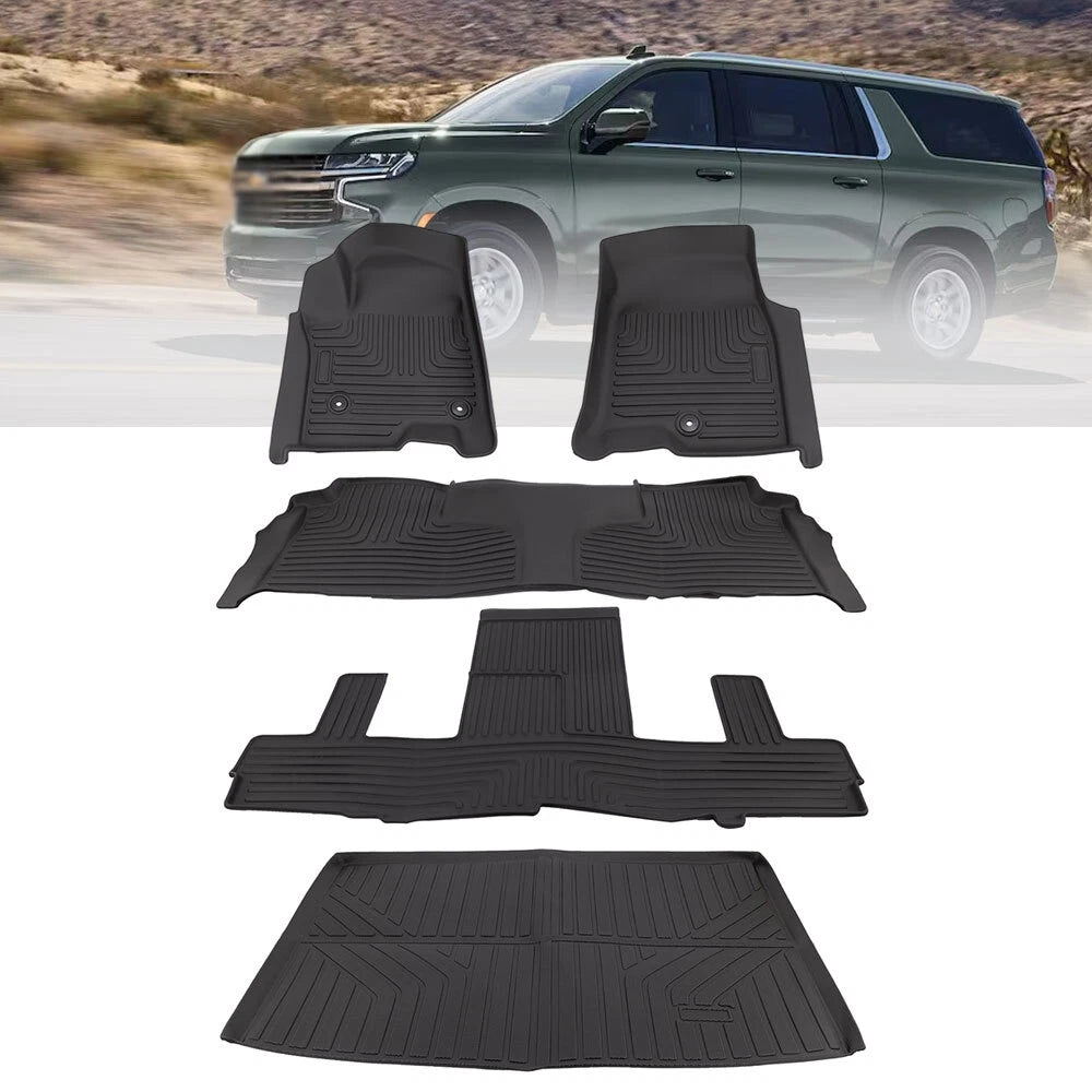 Full Set Floor Mats Liner for Chevrolet Suburban/GMC Yukon XL (2021–2025)