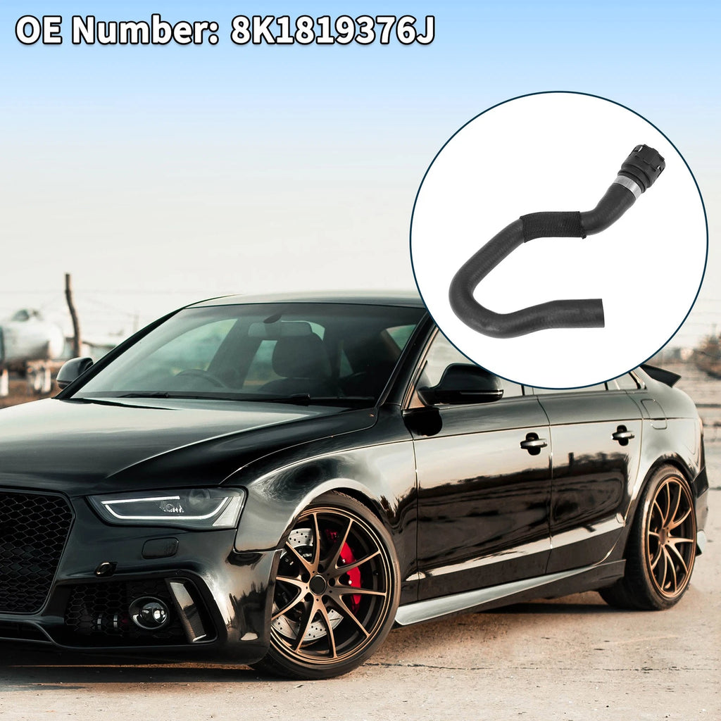Radiator Hose Coolant Pipe for Audi A4 Quattro (2009–2016) 8K1819376J Rubber Black