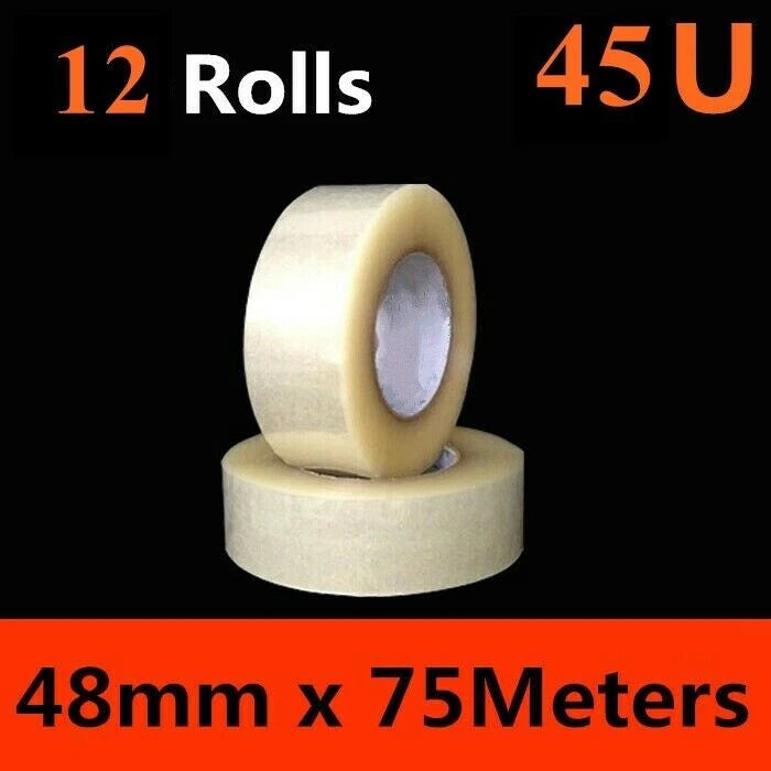 12x Packing Tape for Various Uses (48mm x 75M)