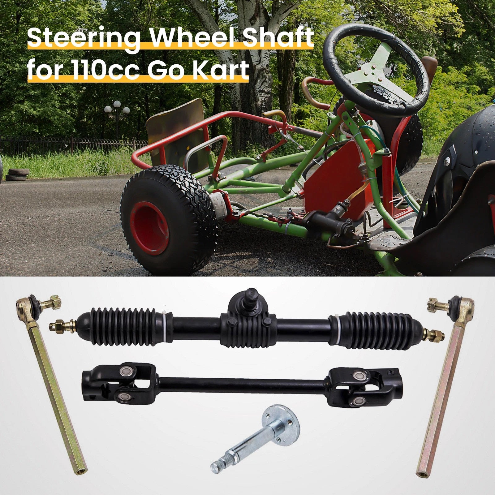 Adjustable Steering Wheel Kit for Go Kart 110cc (Year Unknown)