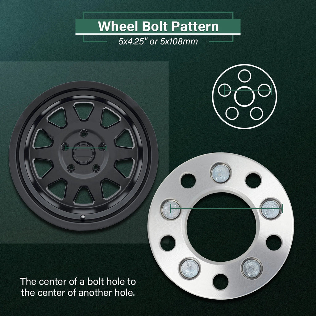 4X 1.25" Wheel Adapters 5x114.3 to 5x108 for Honda Accord Civic CR-V