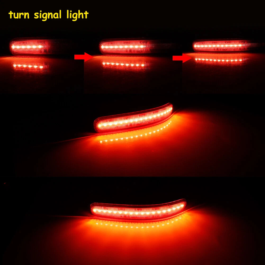 2X LED Red Rear Bumper Reflectors for Mini Cooper Clubman (2008–2014)