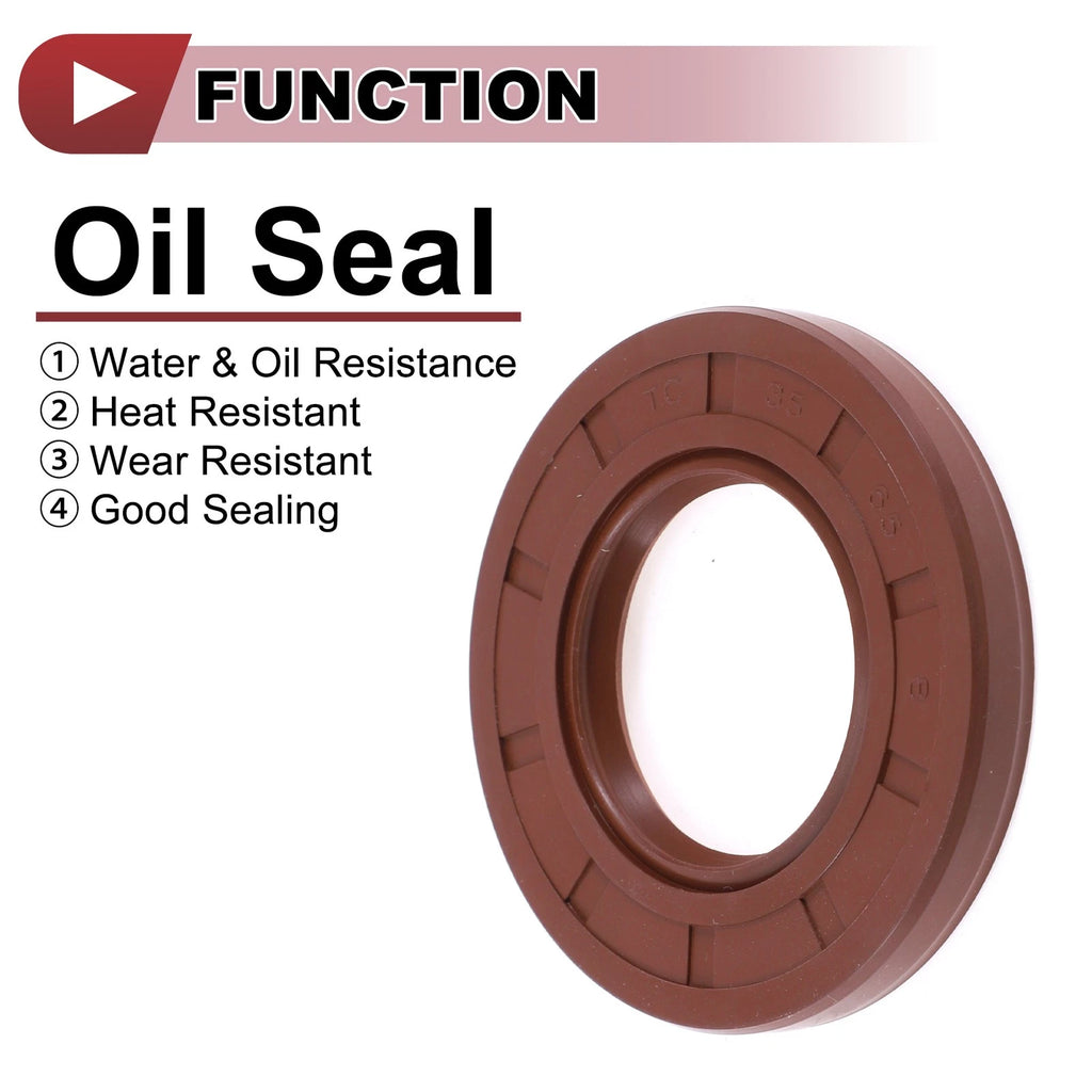 2X Oil Seal Rotary Shaft Seal FKM Rubber 35x65x8mm for [Make Model] 