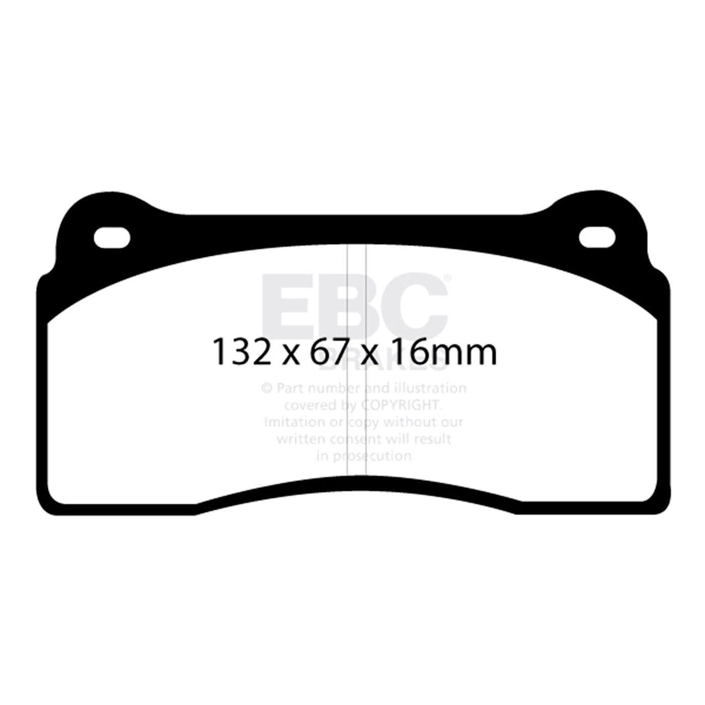Set of 2 Brake Pads for Tesla Model 3, Nissan GT-R
