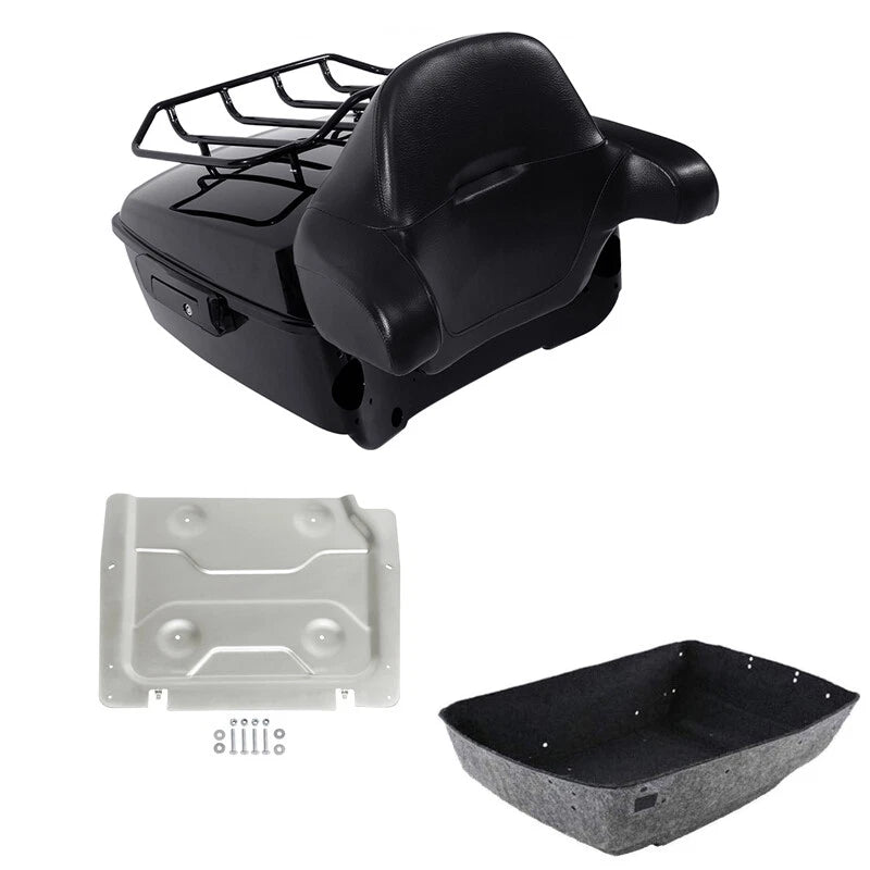 King Trunk Backrest Rack Plate for Harley Touring Street Road Glide (2014–2026)