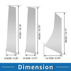 Set of 6 Door Pillar Window Trim for Ford Focus (2012–2019) Silver Tone