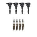 Set of 4 Ignition Coils & Denso Iridium Spark Plugs for Santa Fe Sportage (2013–2019)