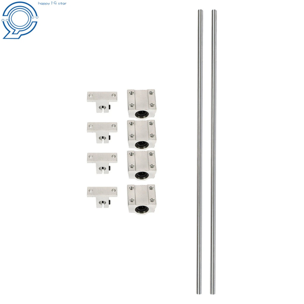 2X 10mm Linear Guide Rods with Bearings and Supports for CNC Machines