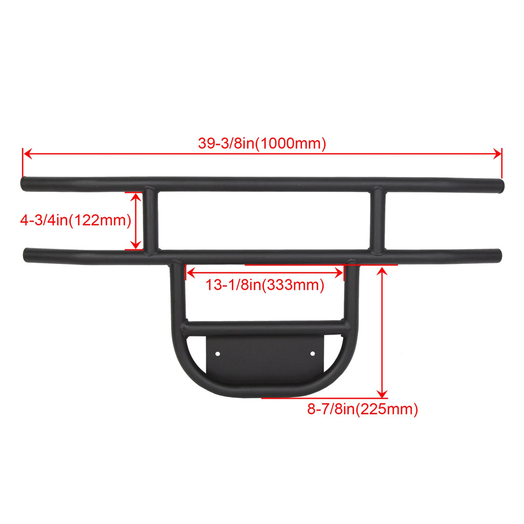 Black Steel Front Bumper Brush Guard for Club Car DS (1981–Present)