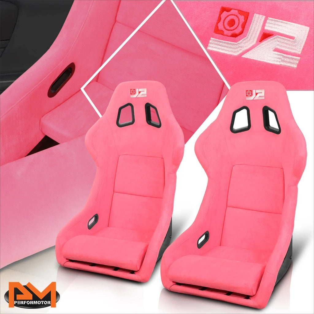 Pair of J2 Large Size Fiberglass Racing Bucket Seats for Universal Fit (No Year)