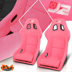 Pair of J2 Large Size Fiberglass Racing Bucket Seats for Universal Fit (No Year)