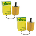 Set of 2 Engine Oil Filters Mann for Audi A3 TT Quattro VW Beetle Golf Jetta