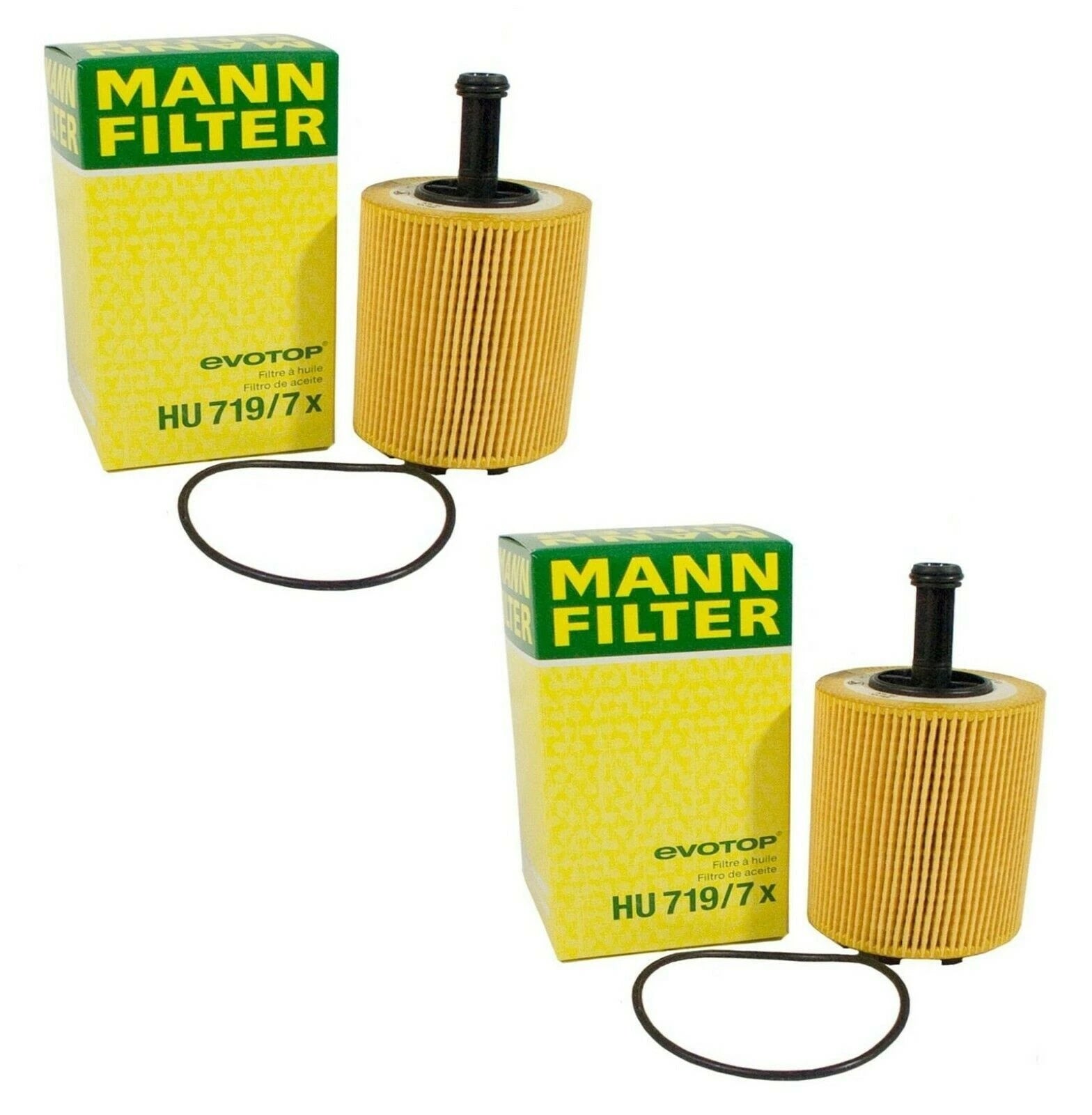 Set of 2 Engine Oil Filters Mann for Audi A3 TT Quattro VW Beetle Golf Jetta
