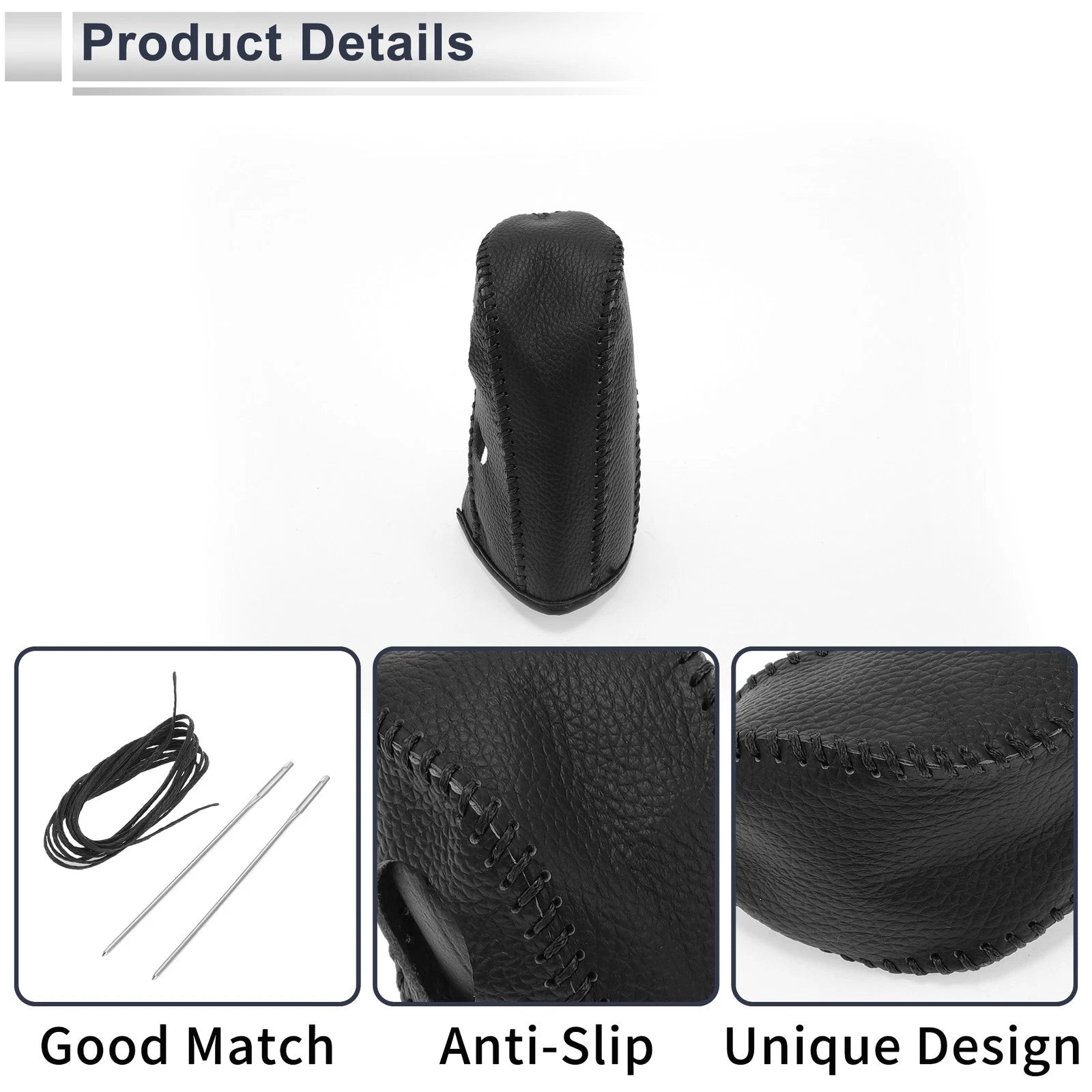 1 Pc Gear Shift Knob Cover for Nissan Tiida (2004–2012) Pebbled Black