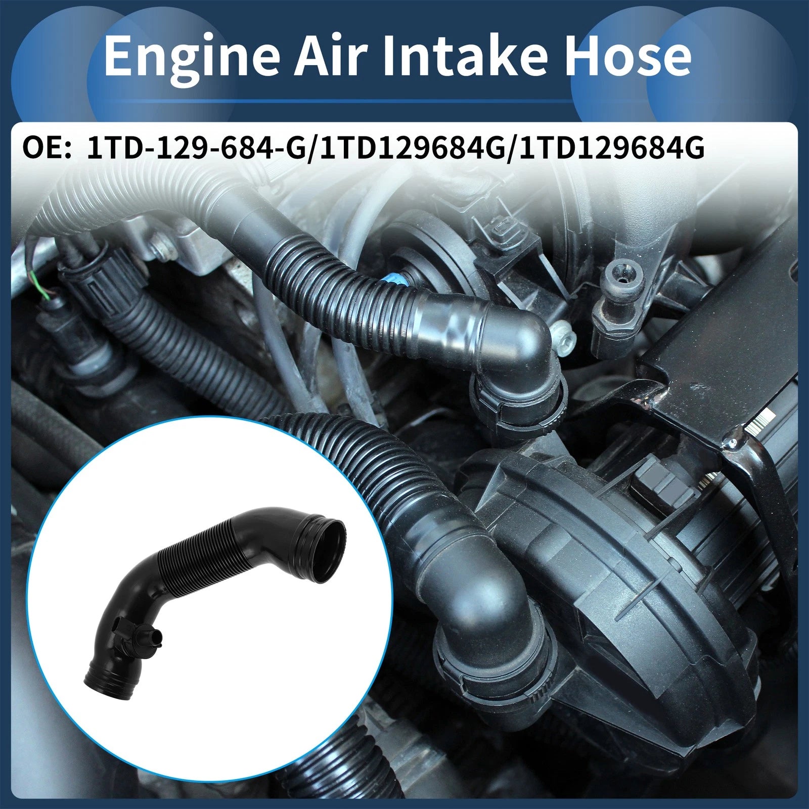 Engine Air Intake Hose for VW Caddy (2004–2015) No. 1TD-129-684-G