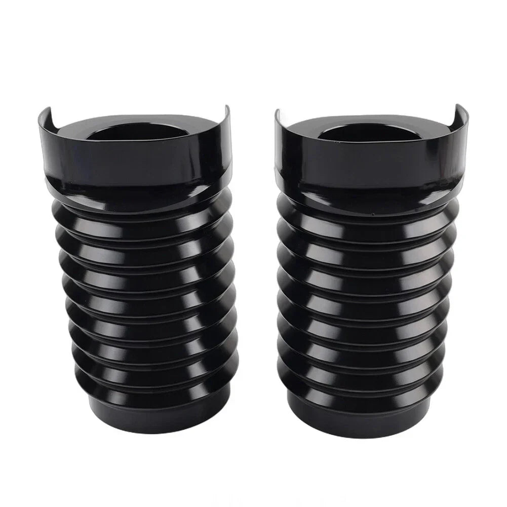 CNC Upper Fork Boot Slider Cover Black for Harley Street Glide FLHX FLHXS (14-23)