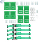 E Track Wheel Chock Tie Down System with 8' Green Ratchet Straps