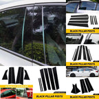 Set of 4 Door Pillar Window Posts Cover Trim Stickers for Honda Civic (2006–2022)