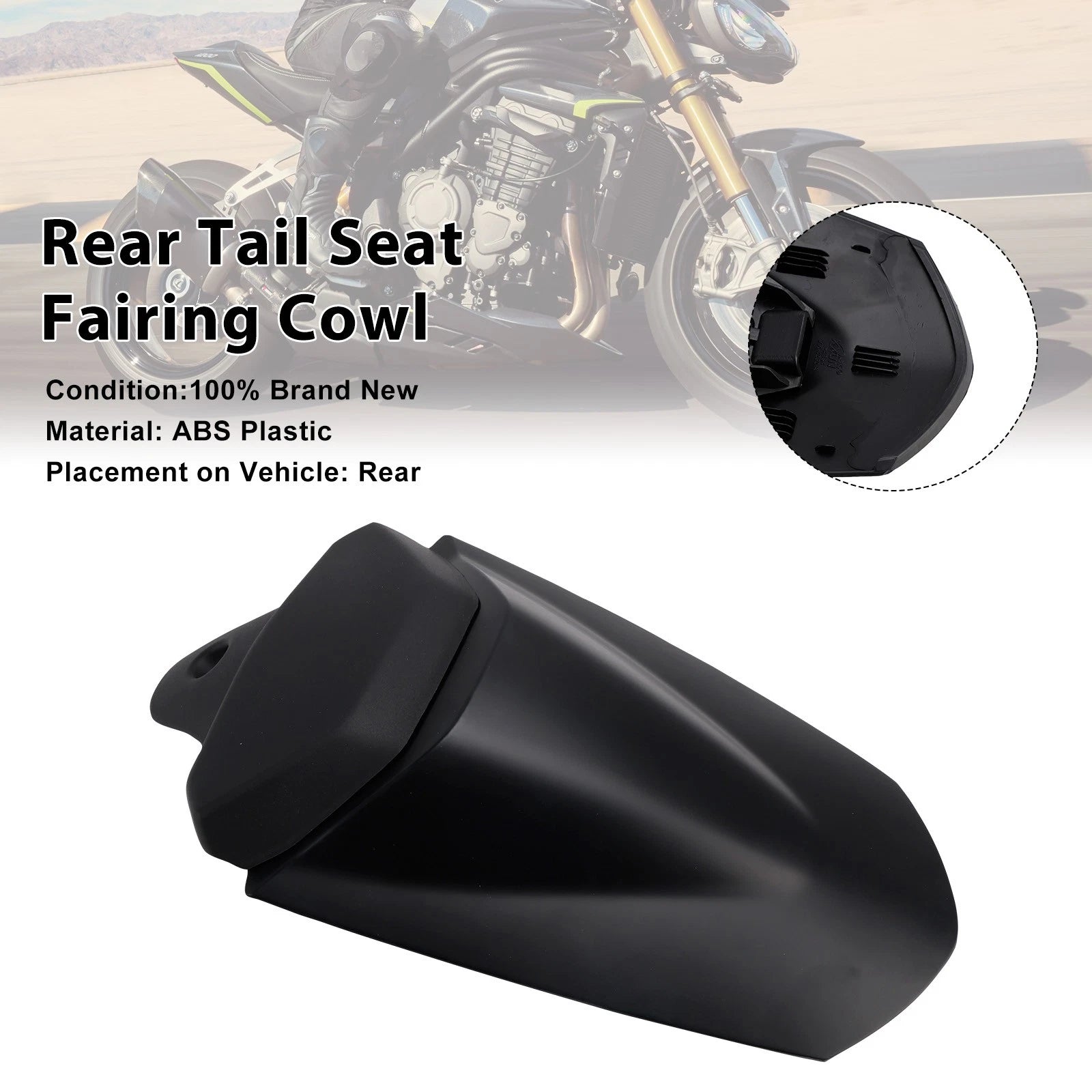 Rear Tail Seat Fairing Cowl Cover for Speed Triple 1200 RS (2025–2026) Matt Black