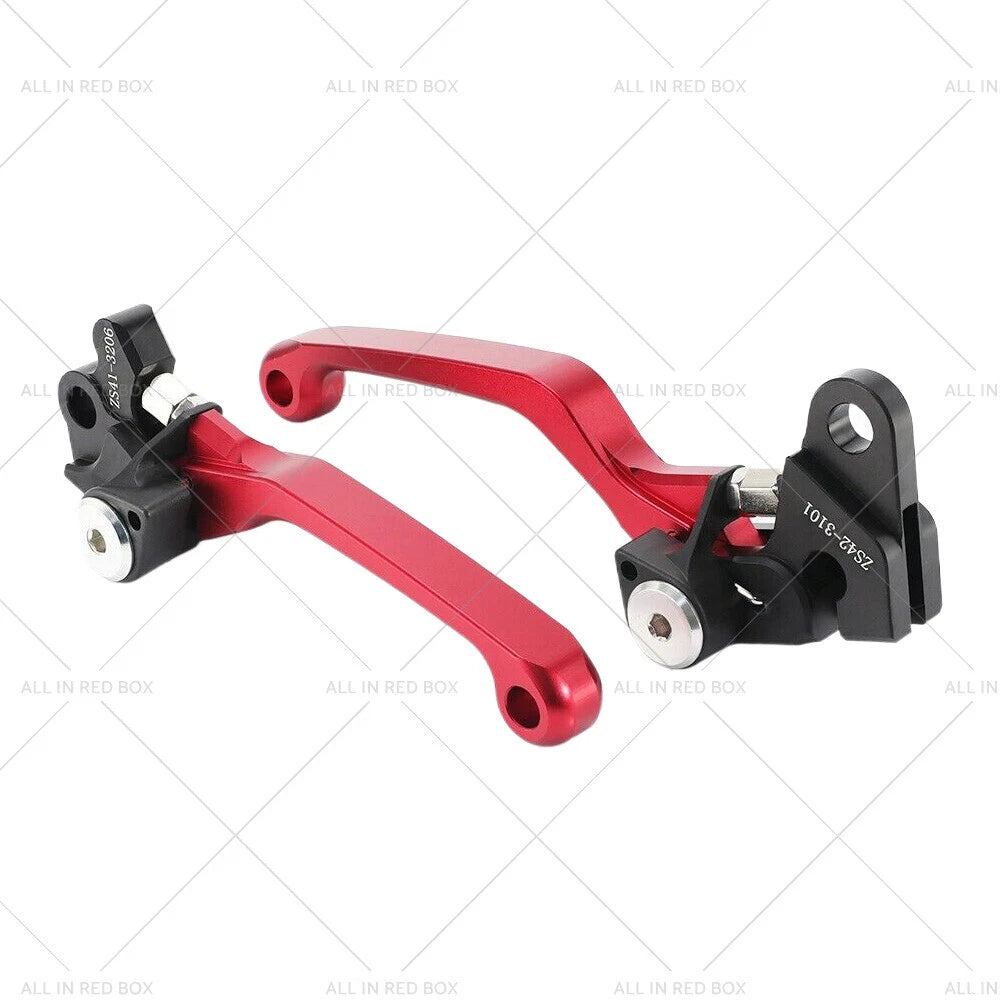 CNC Pivot Brake Clutch Levers Red for Honda XR250 CR125R CRF450R CR500 (1996–2007)