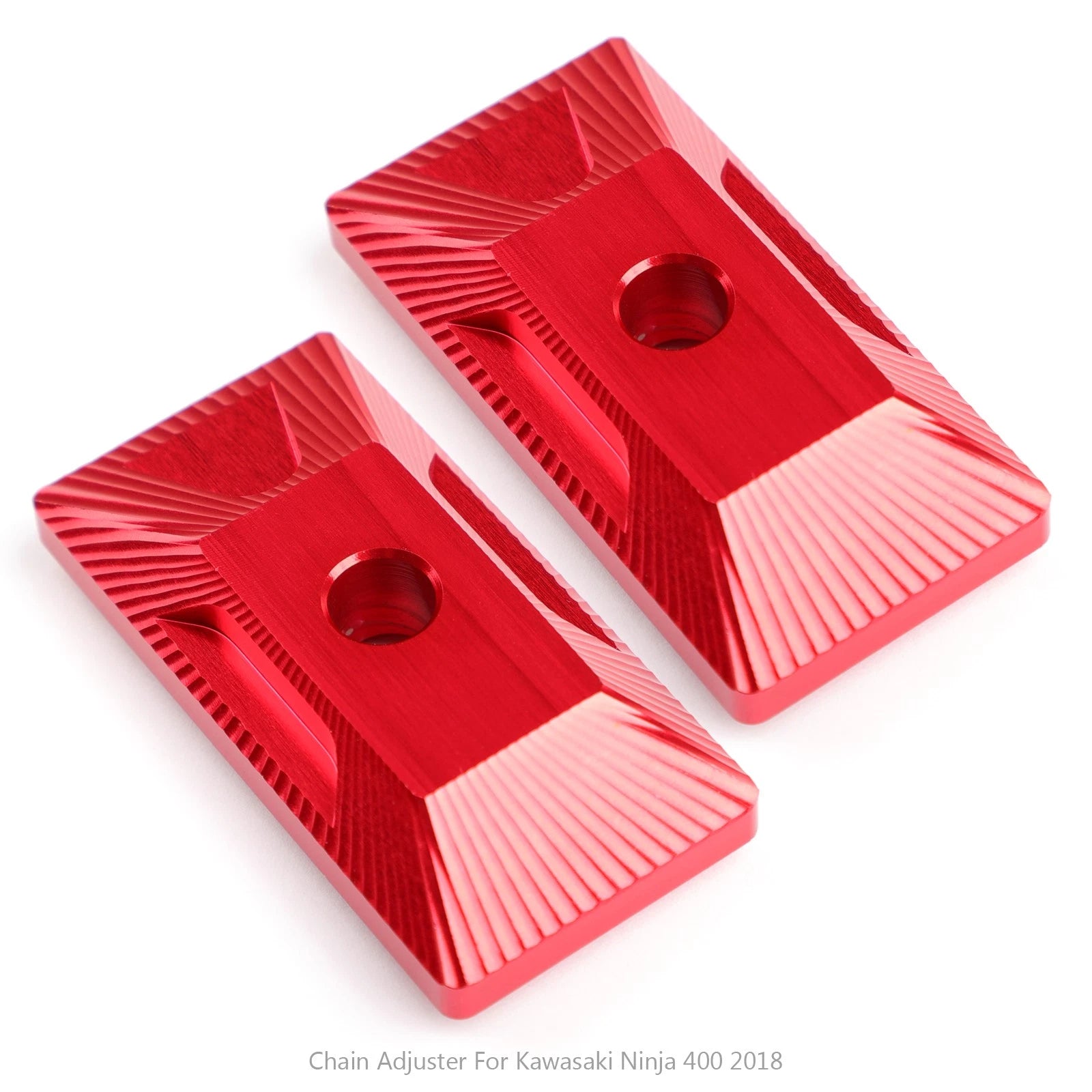 CNC Aluminum Rear Axle Chain Adjuster for Kawasaki Ninja 400 (2018) - Red