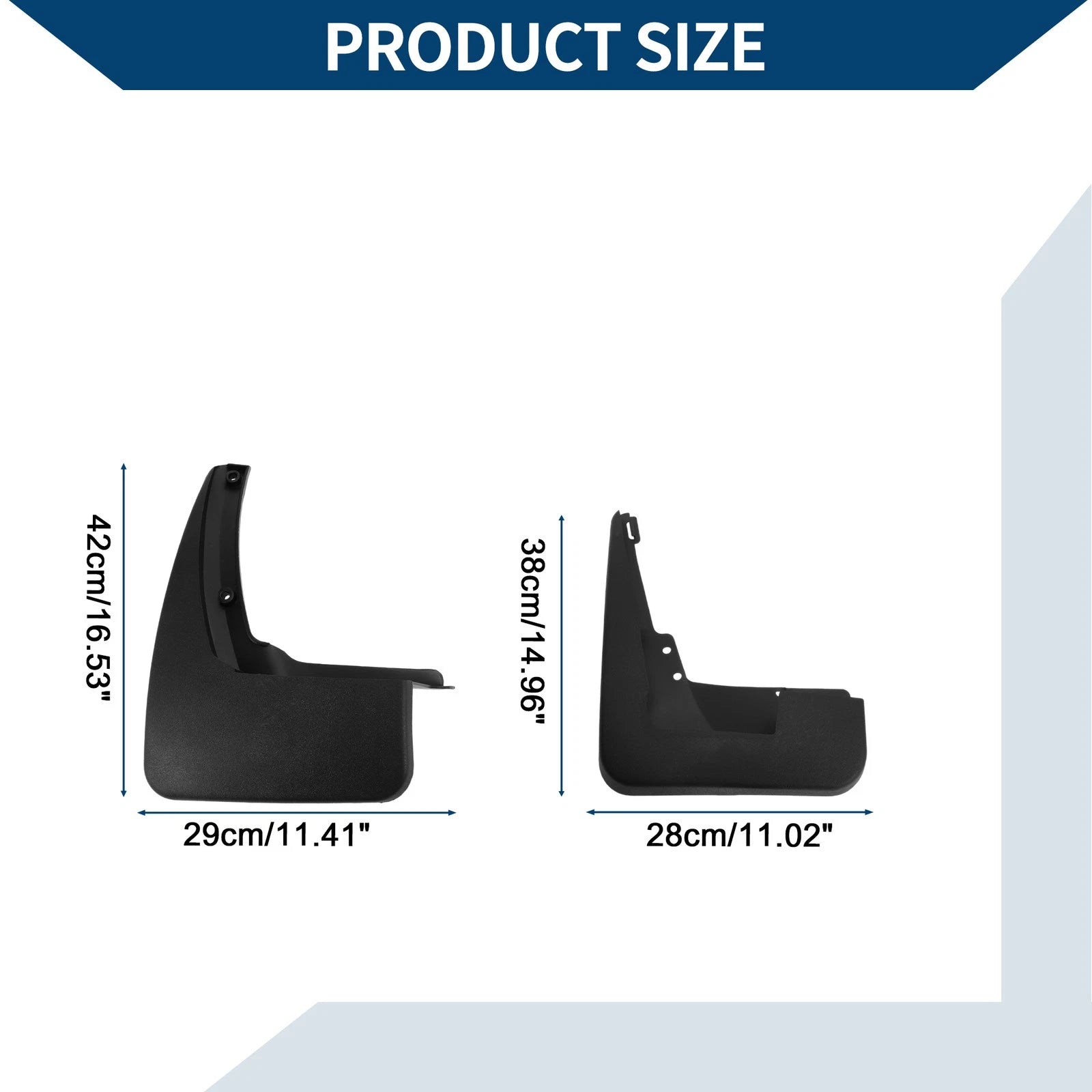 Set of 4 Mud Flaps Splash Guards for Mercedes-Benz GL450/350 (2008–2012)