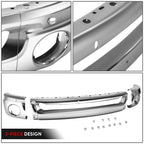 3-Piece Chrome Steel Front Bumper Face Bar for Dodge Ram 1500 2500 3500 (2002–2008)