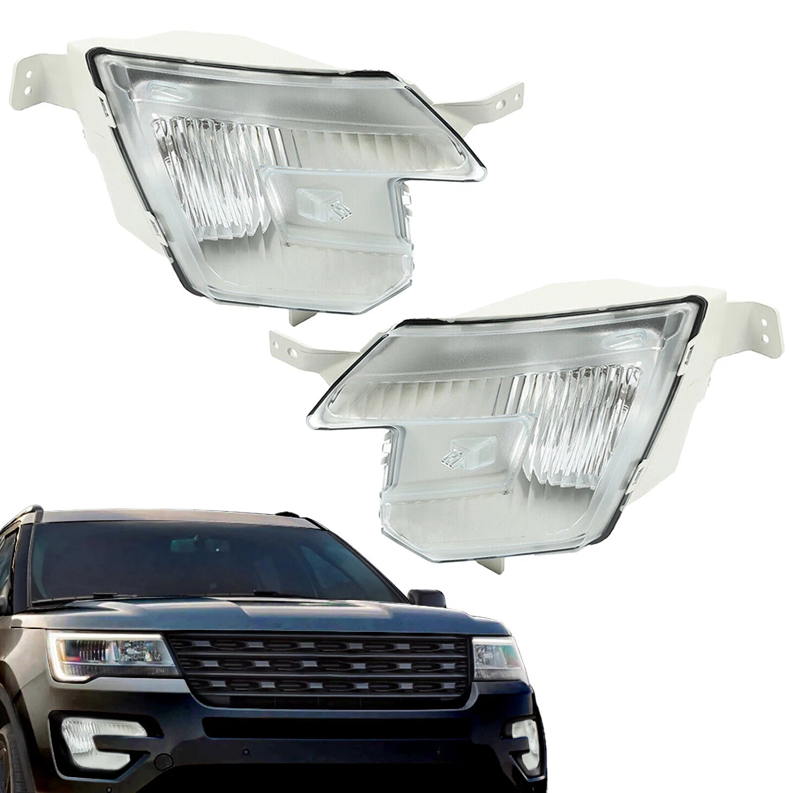 Halogen Fog Light Lamp for Ford Explorer (2016–2019) Driver & Passenger Side