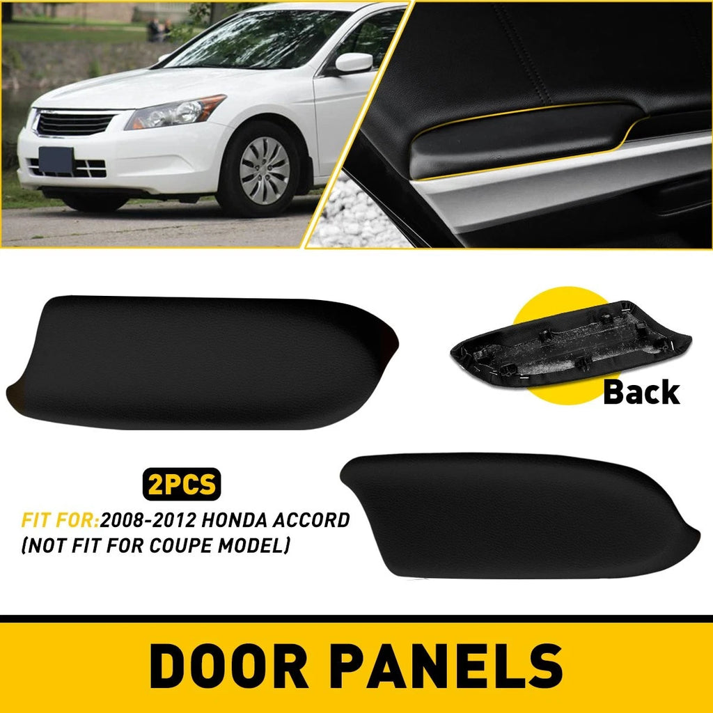 Set of 2 Door Panel Armrests for Honda Accord (2008–2012) PU Leather