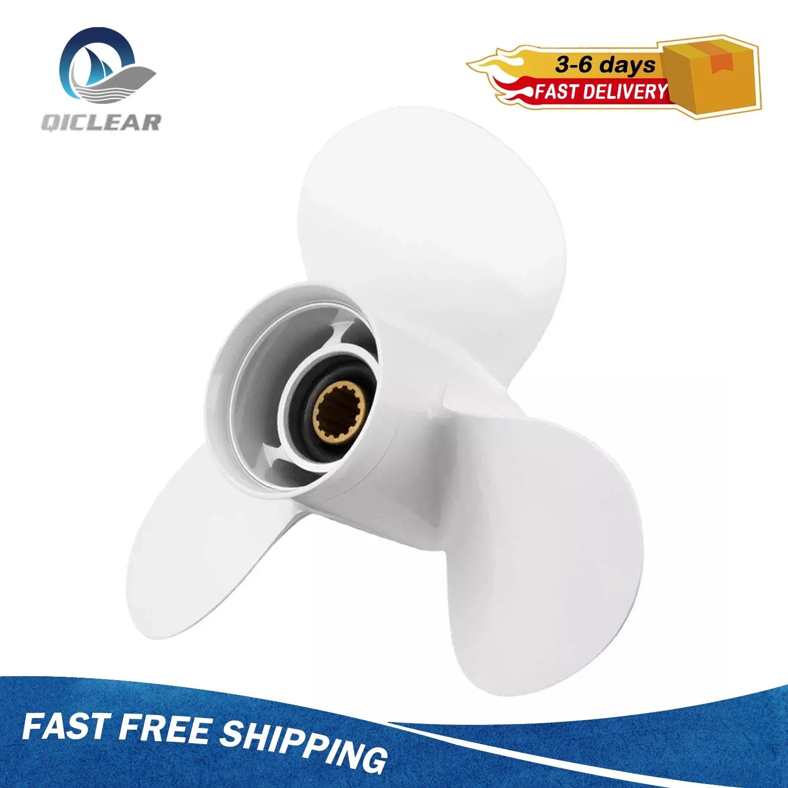 11 1/8 x 13 Boat Propeller for Yamaha Engines 25-70HP (RH69W-45945-00-00)