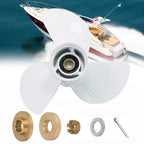 Outboard Propeller 13 3/4x15 + Hardware Kit for Yamaha 50-130HP (15 Spline)