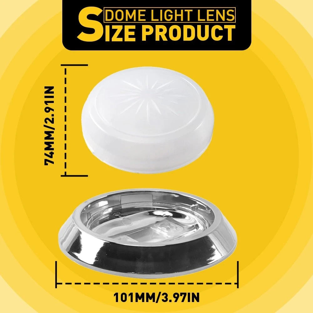Round Dome Light Base Lens for Chevrolet Camaro Firebird Nova (1971–1981)