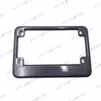 License Plate Frame for Motorcycle (4"x7" Extra 1" Width, Carbon Fiber Style)