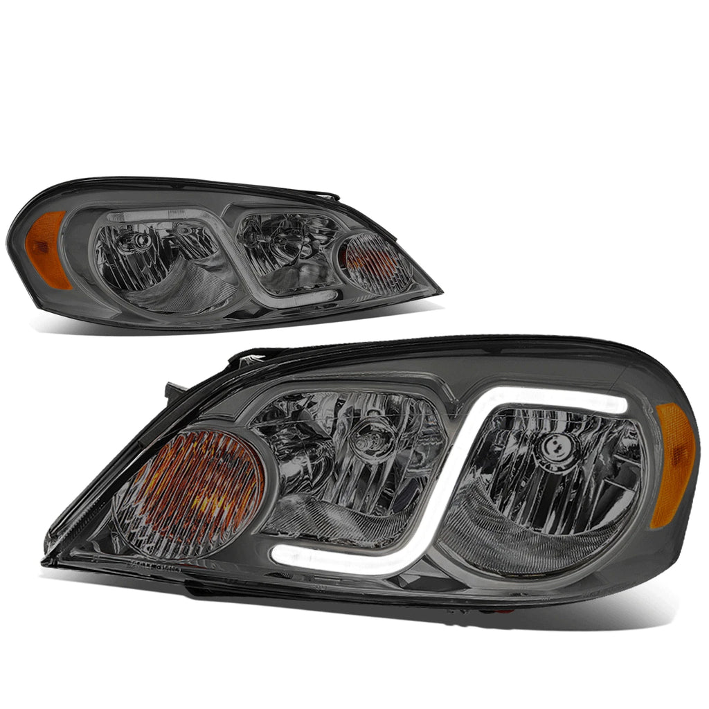 LED DRL Smoked Amber Headlight/Lamp Pair for Chevy Impala (2006–2016)
