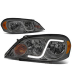 LED DRL Smoked Amber Headlight/Lamp Pair for Chevy Impala (2006–2016)