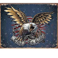 Vintage Replica Tin Metal Sign Live to Ride Eagle Motorcycle (1441)