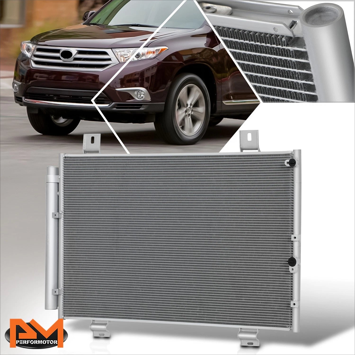 A/C Condenser for Toyota Highlander (2008–2013) Aluminum Core