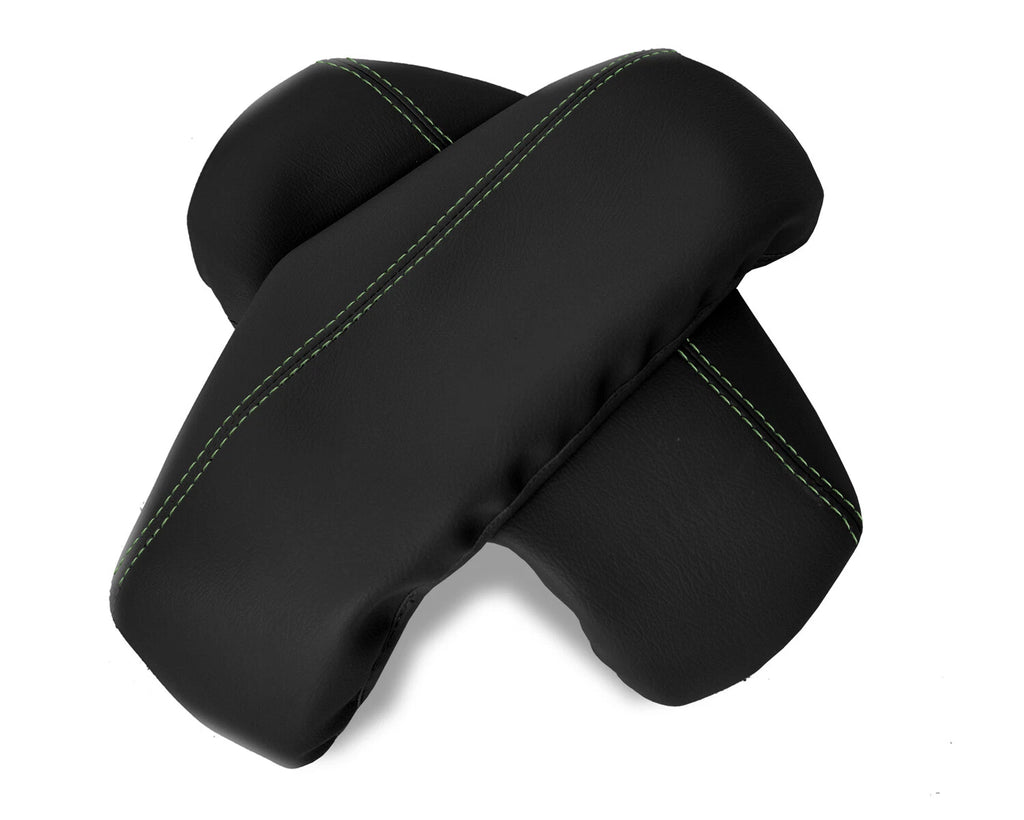 Armrest Cover for Audi A8 (2011–2017) Leather Black Green Stitch