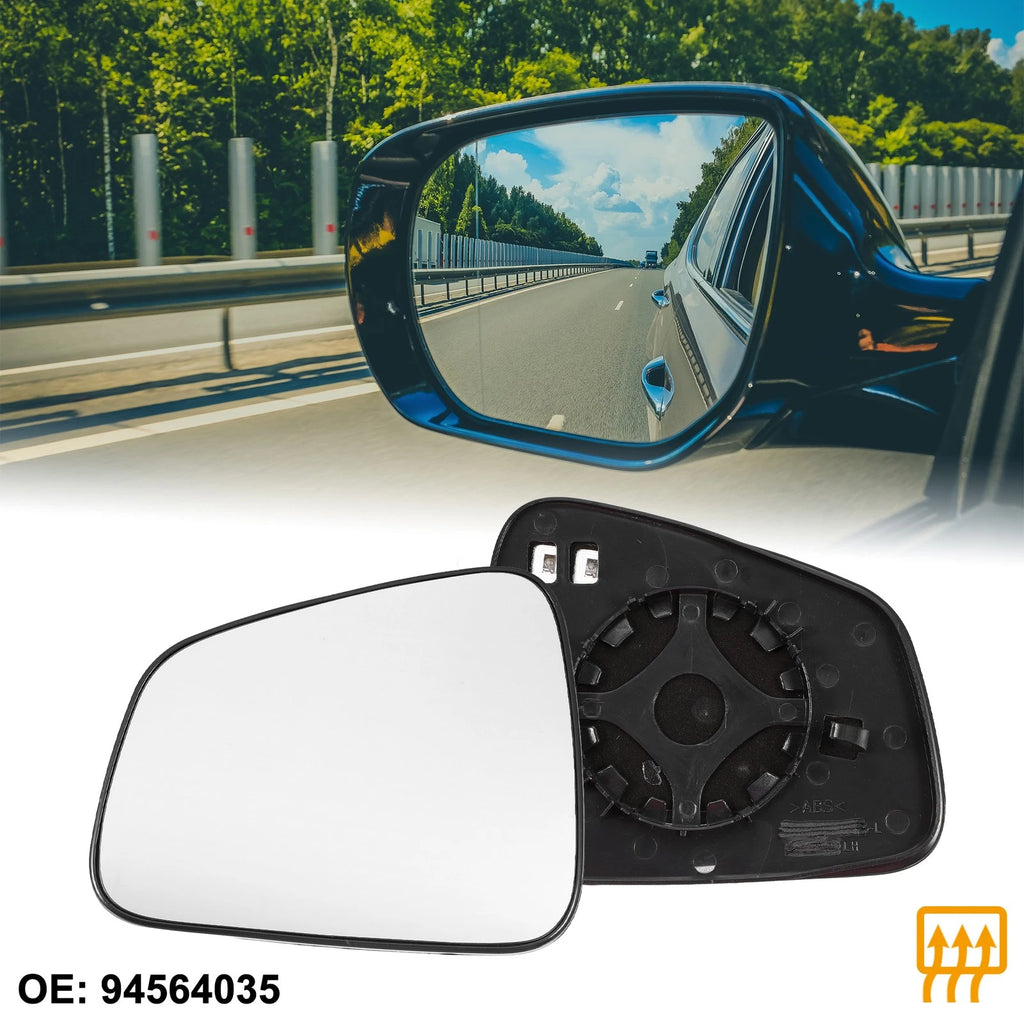 Heated Rearview Left Side Mirror Glass with Backing Plate for Chevrolet Trax (2013–2020)