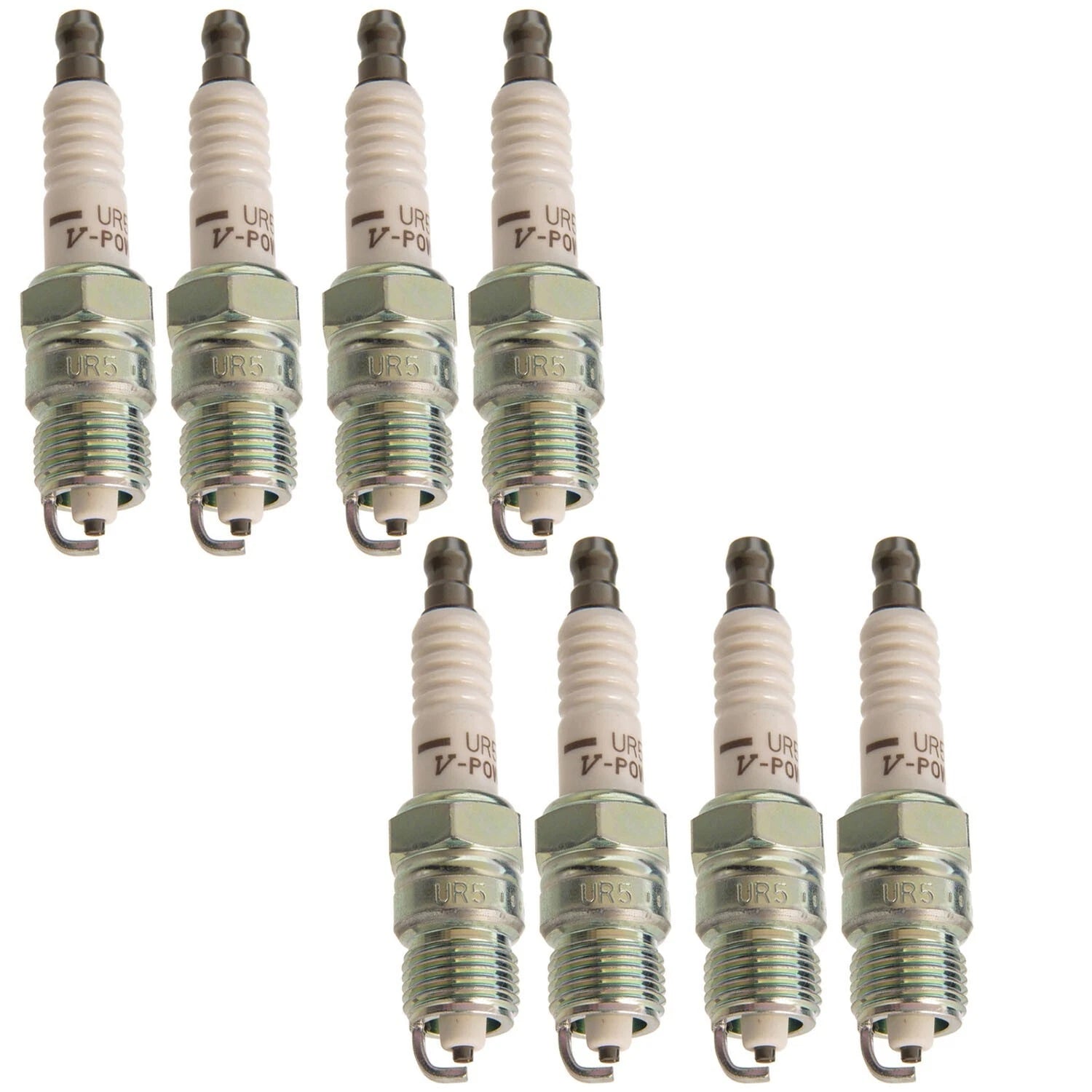 Set of 8 NGK V Power Resistor Spark Plugs for Ford Chevrolet GMC Pontiac V8