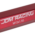 20x Open End M12x1.5 90mm Tall Red Aluminum Lug Nuts + Adapter