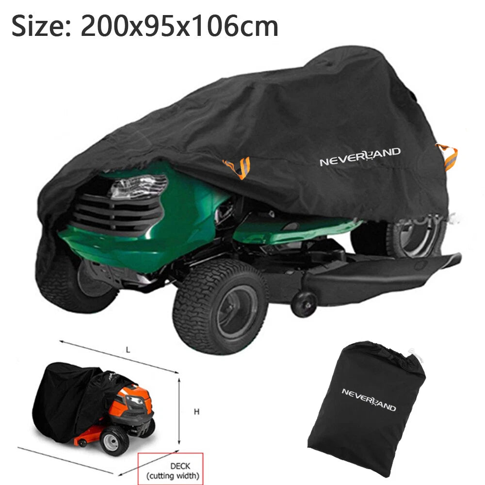 Lawn Mower Tractor Cover Waterproof UV Wind Protector for Riding Mowers