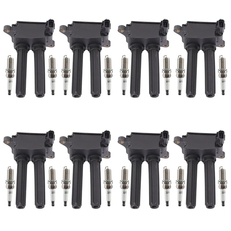 8 Ignition Coils + 16 Iridium Spark Plugs for Dodge Jeep Chrysler 300 Ram (2009–2019)