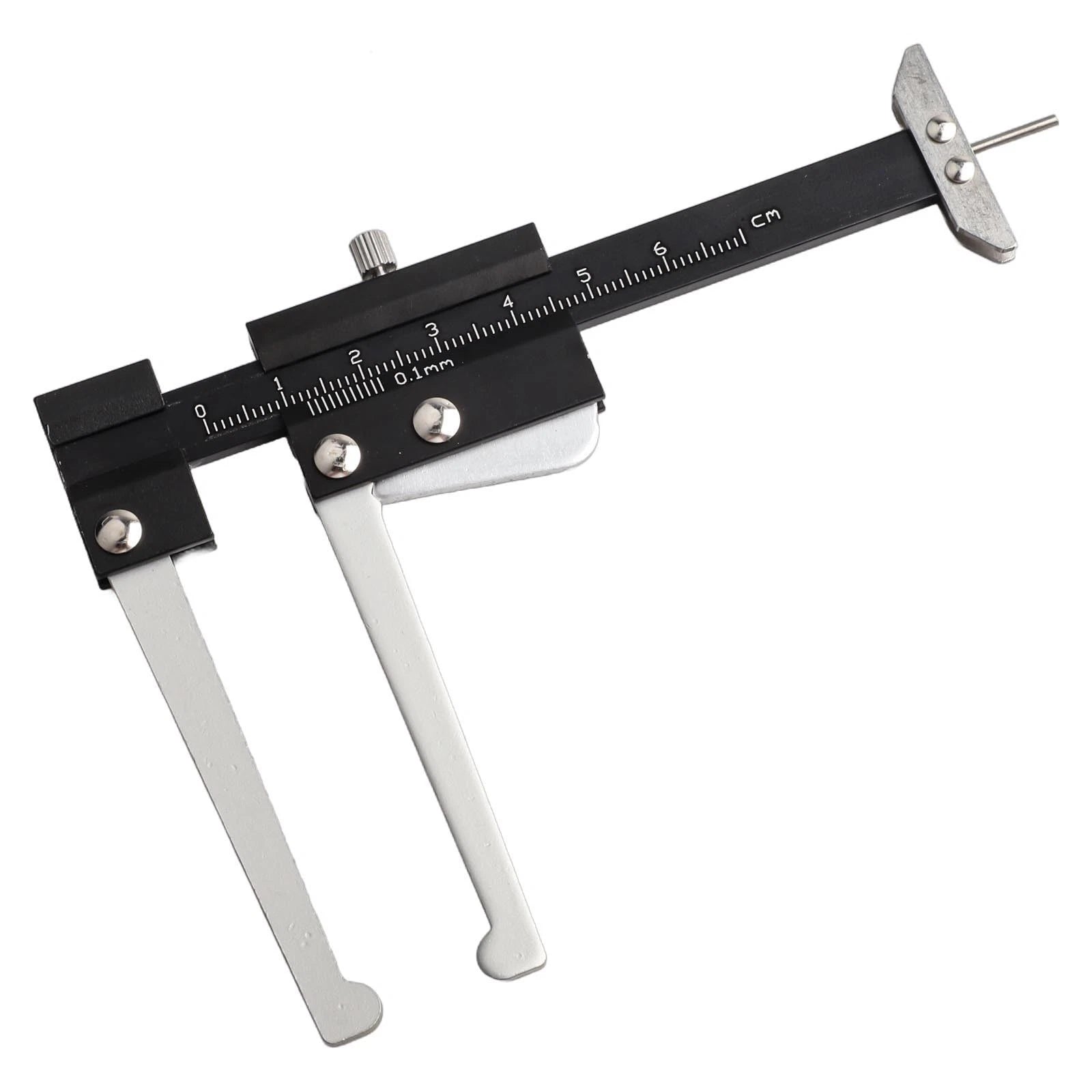 Tire Measuring Tool 60mm Black/Silver Clear Scale for Universal Use