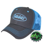 Peterbilt Summer Blue Mesh Baseball Cap Trucker Hat (Fits )
