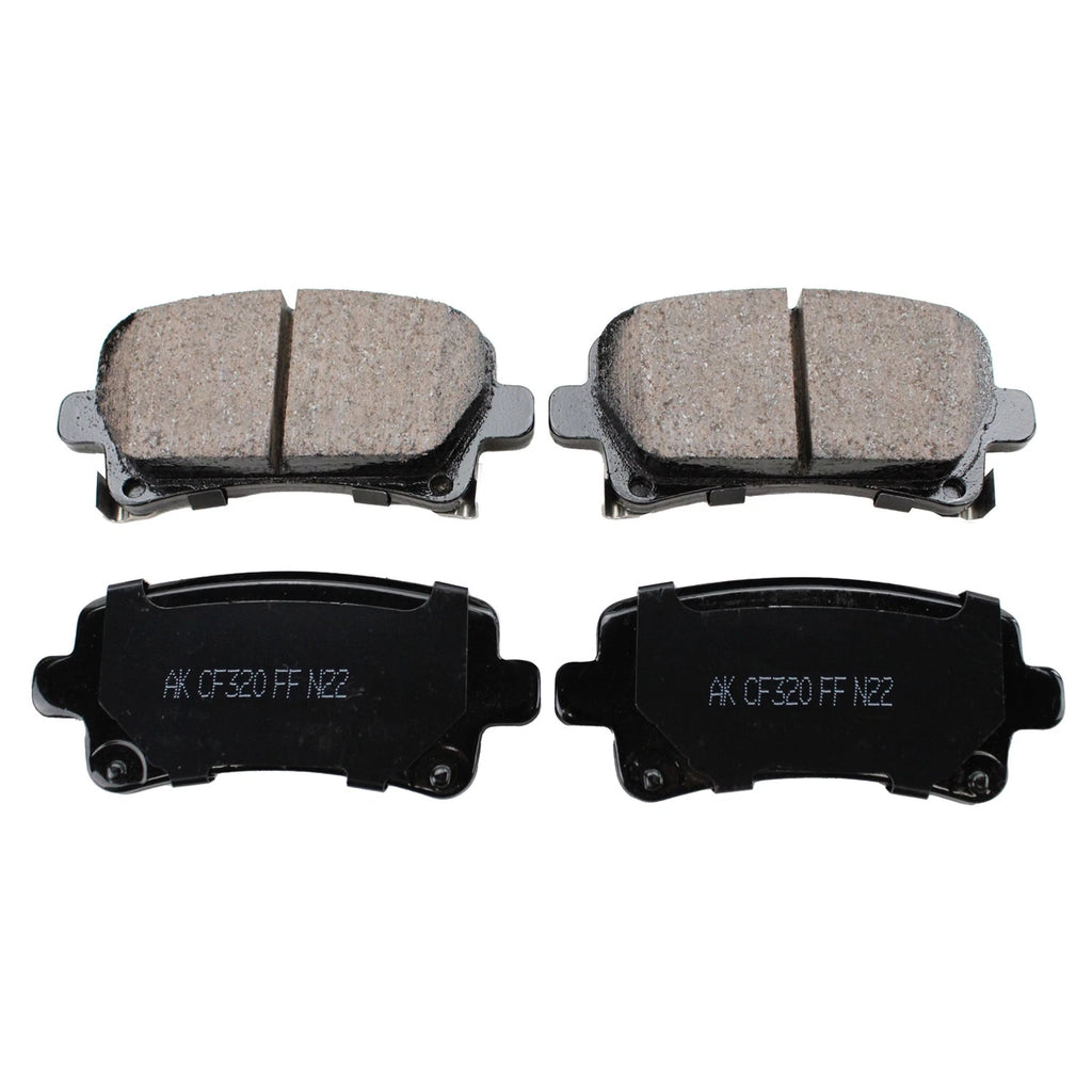 Set of 2 DuraGo Rear Rotors & Akebono ProACT Ceramic Pads for Malibu Regal