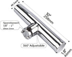 2Pcs Fishing Rod Holder for Clamp on 7/8" to 1" (316 Stainless Steel)