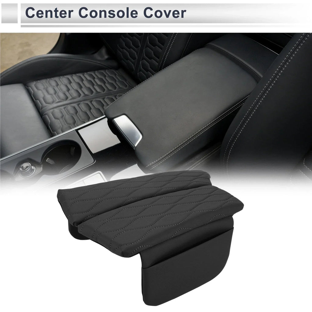 Center Console Cover with Storage Bag for BMW 5 Series (2011-2017) Black 1 Set