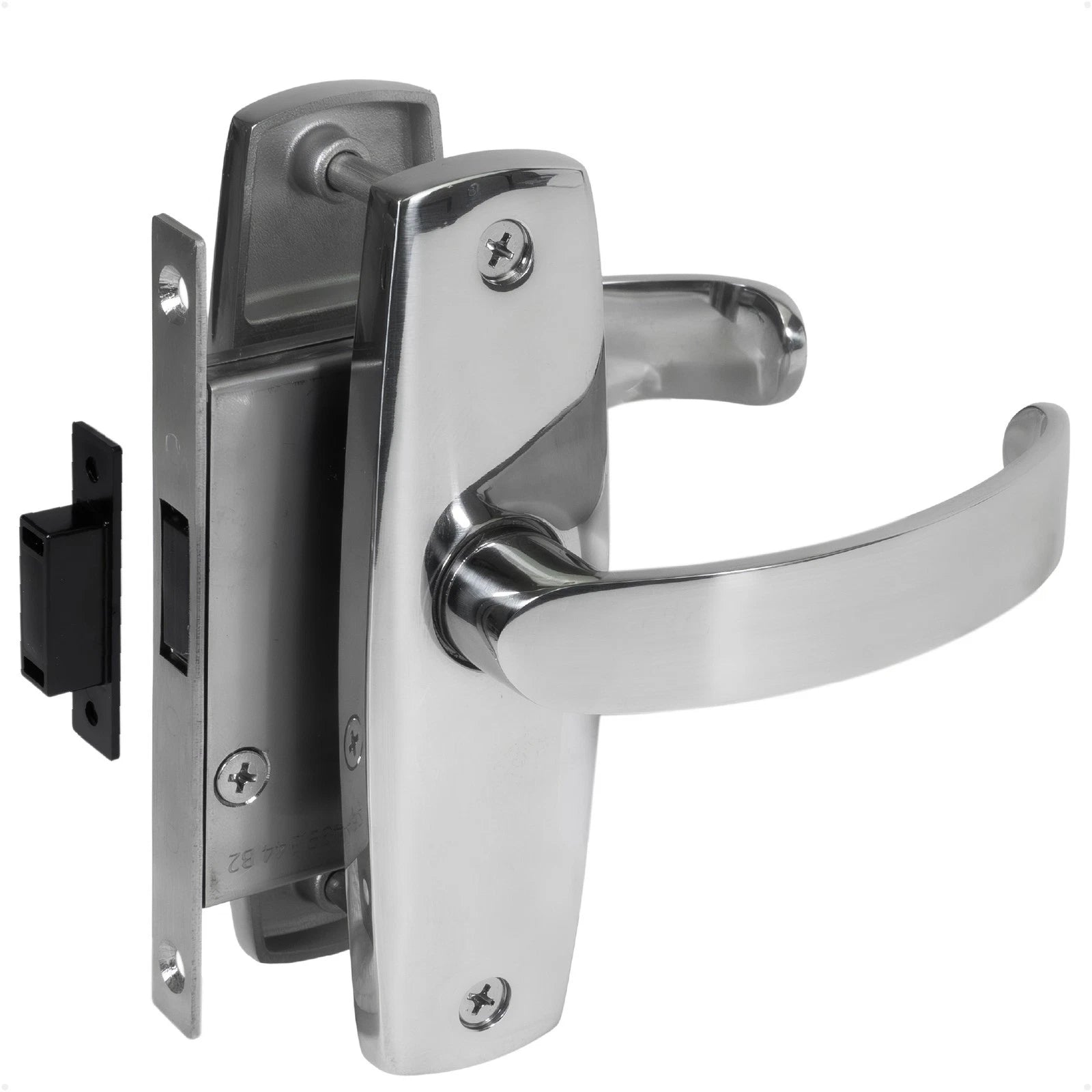Stainless Steel Magnetic Door Latch Lock Set for 3/4" to 1-1/2" Thick Doors